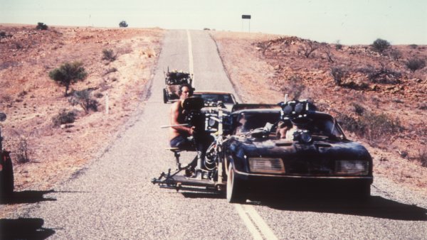 Camera rig on the V8 Interceptor for Mad Max 2 (1981)