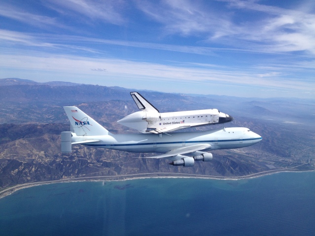Space Shuttle Endeavour over Ventura California September 2012 NASA