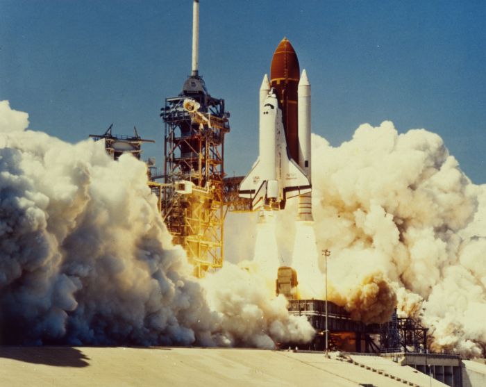 Challenger lifts off just moments before disaster in 1986 