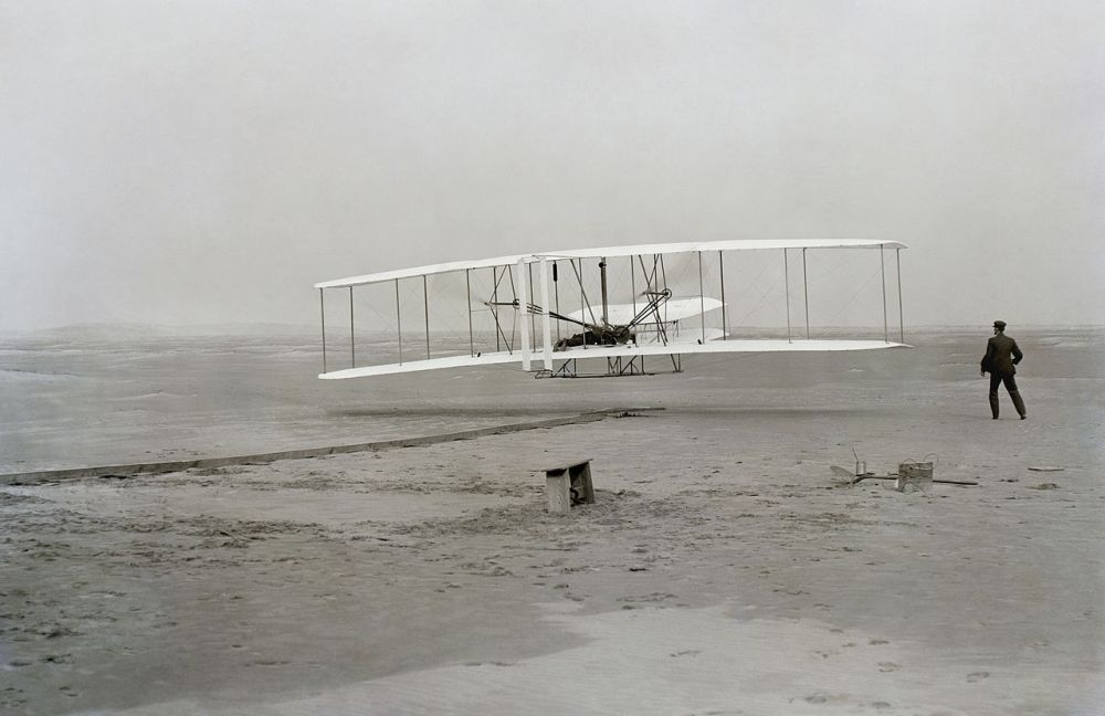 Wright Brothers Wright Flyer first flight December 17 1903 Kill Devil Hills Kitty Hawk North Carolina