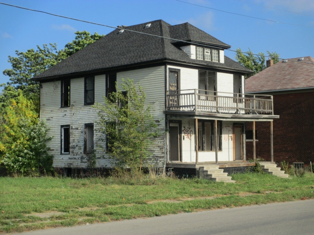 Another home long since abandoned in Detroit