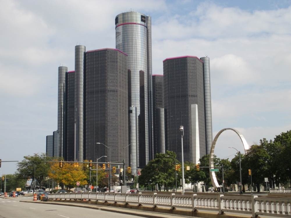 GM corporate HQ in downtown Detroit