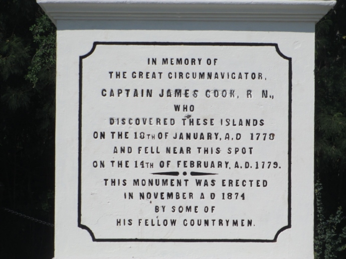 Captain Cook Monument Kealakekua Bay Hawaii