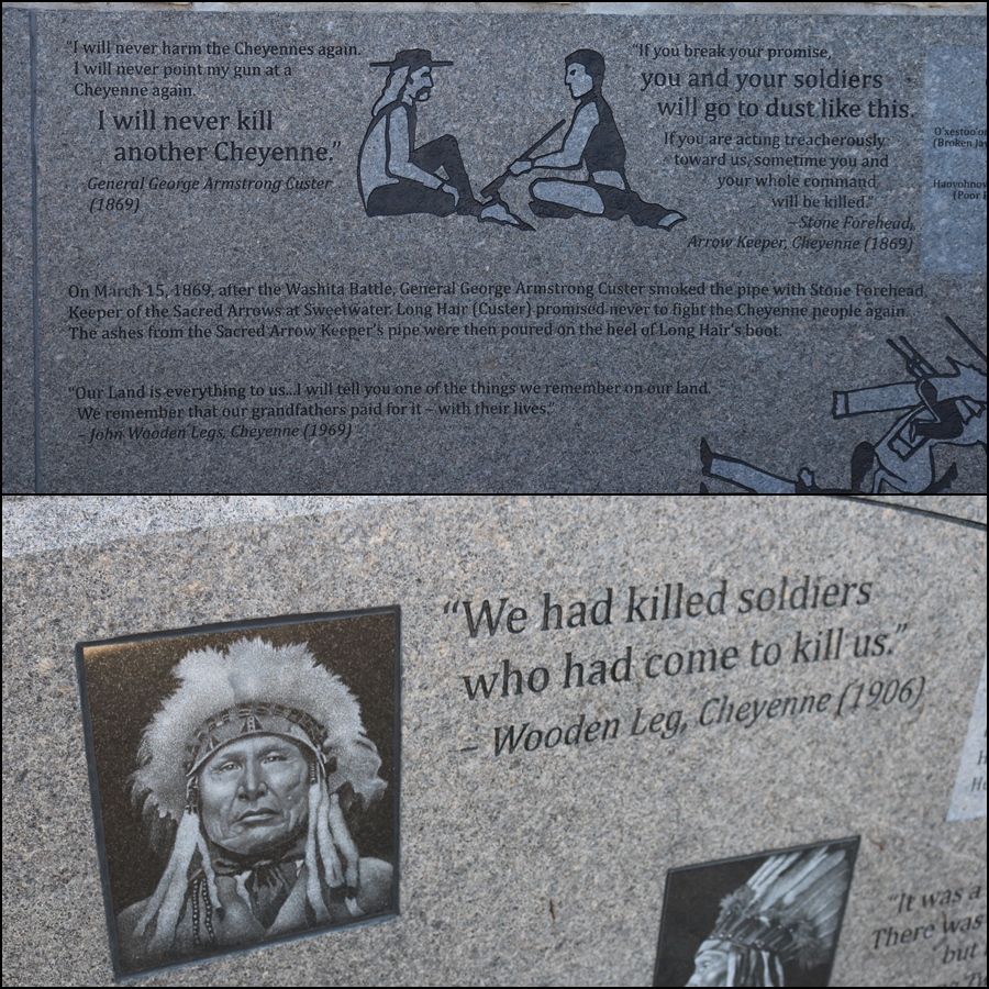 Indian Memorial messages from the past Little Bighorn Battlefield National Monument Montana