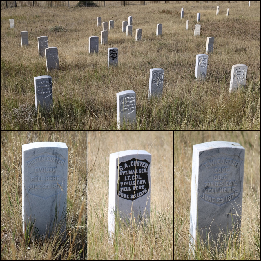 Where the Custer boys fell - Boston, George & Tom - June 25th, 1876 Little Bighorn Battlefield National Monument Montana