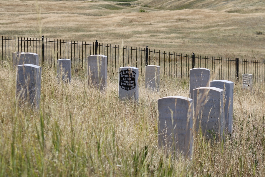 Custer's last stand was made alongside the few US 7th Cavalry soldiers left from his battalion during the Battle of Little Bighorn June 25th 1876